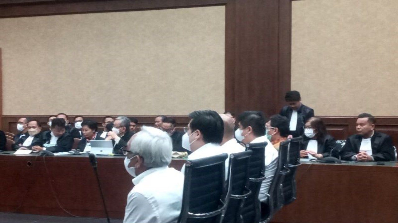 Suasana sidang vonis perkara korupsi persetujuan ekspor minyak sawit mentah dan produk turunannya di Pengadilan Tindak Pidana Korupsi Jakarta, Rabu (4/1/2023). ANTARA/Tri Meilani Ameliya