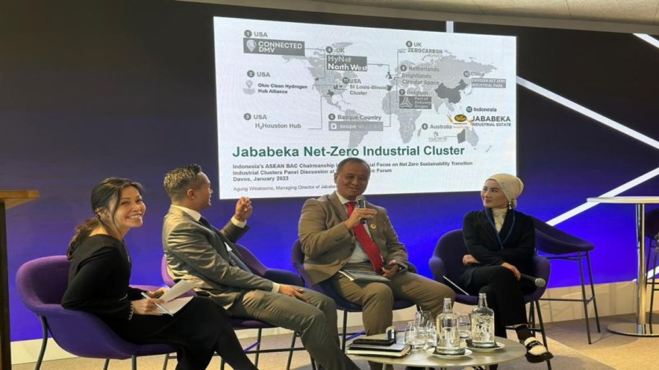 Managing Director Jababeka Infrastruktur Agung Wicaksono pada ajang World Economic Forum di Davos. ANTARA/HO- Jababeka