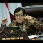 Menkumham Yasonna Hamonangan Laoly memberikan paparan terkait KUHP di Jakarta, Jumat (13/1/2023). (ANTARA/HO-Humas Kemenkumham)-1673590276