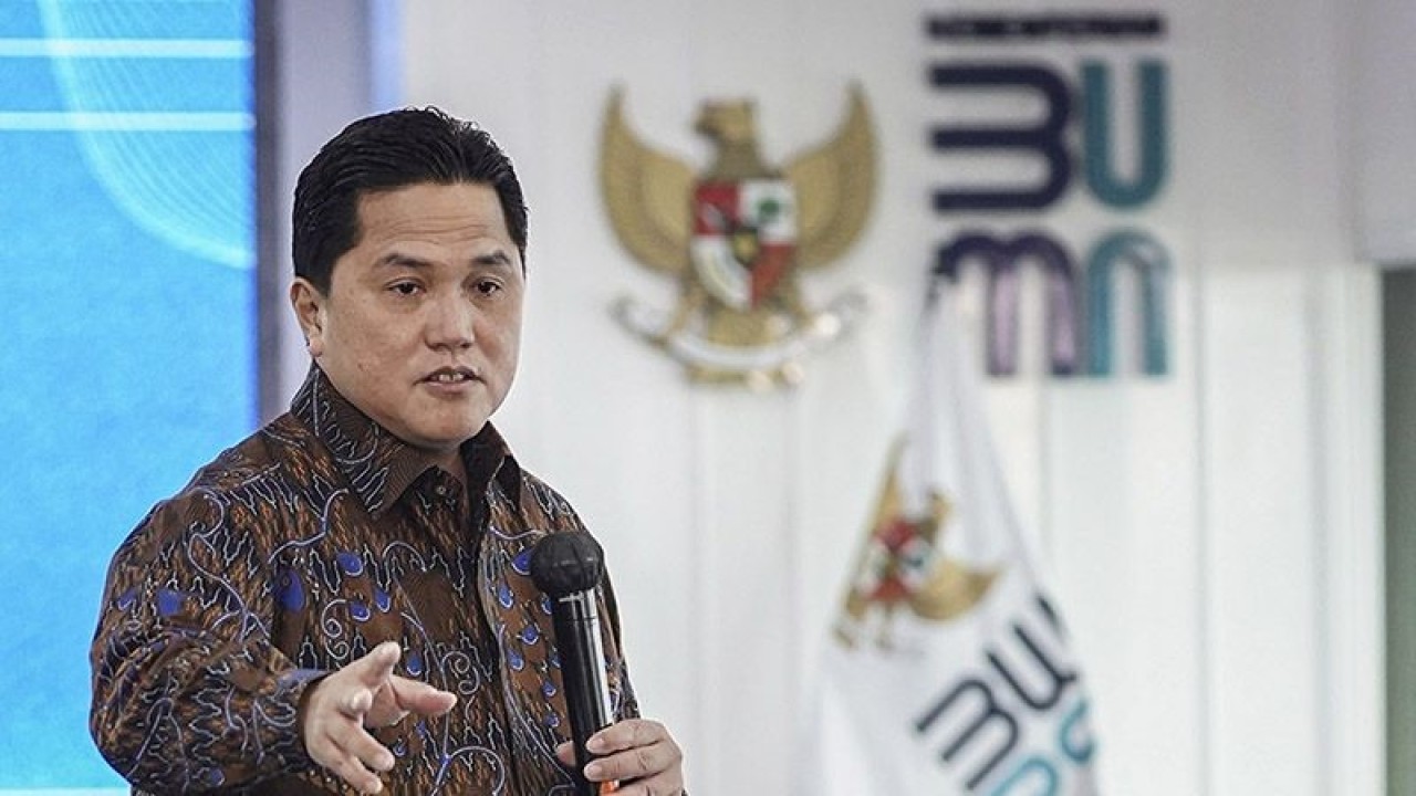 Menteri Badan Usaha Milik Negara (BUMN) Erick Thohir. ANTARA FOTO/Dhemas Reviyanto/wsj/aa.