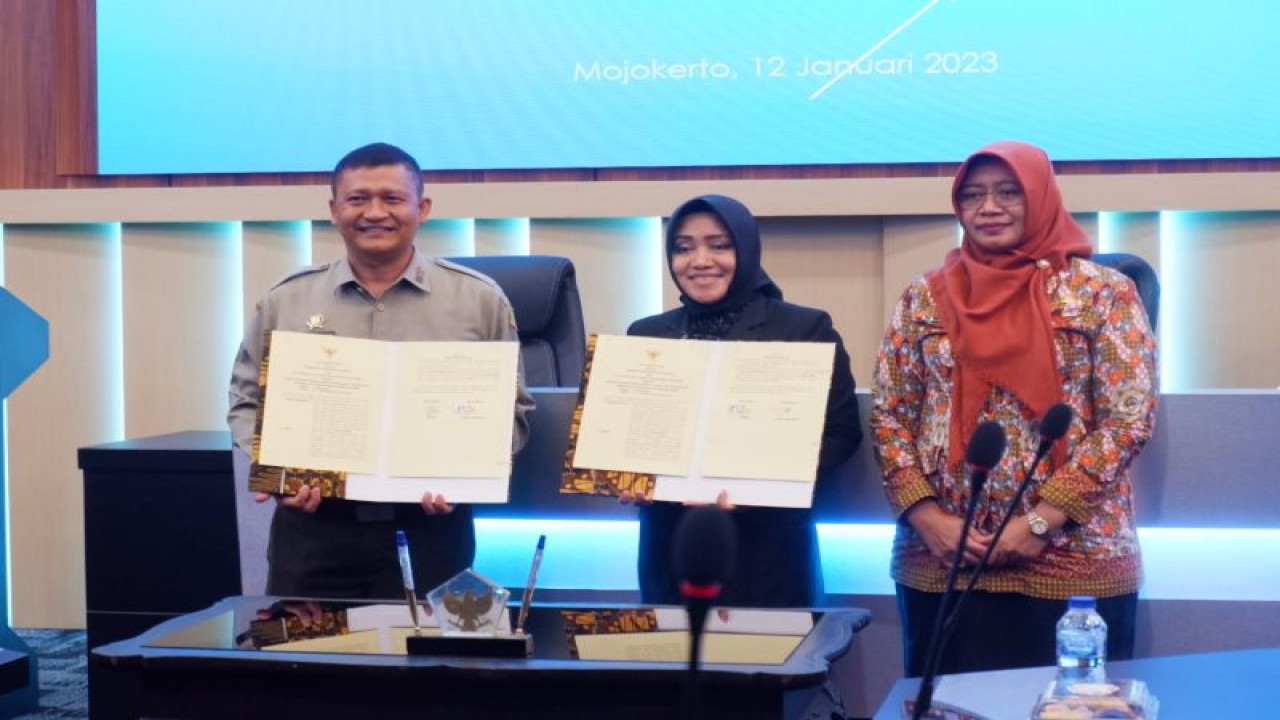 Pemerintah Kabupaten (Pemkab) Mojokerto melakukan kerja sama dengan Balai Pengkajian Teknologi Pertanian (BPTP) Jawa Timur (Jatim) di sektor pertanian guna mengendalikan inflasi. ANTARA/HO-Pemkab Mojokerto