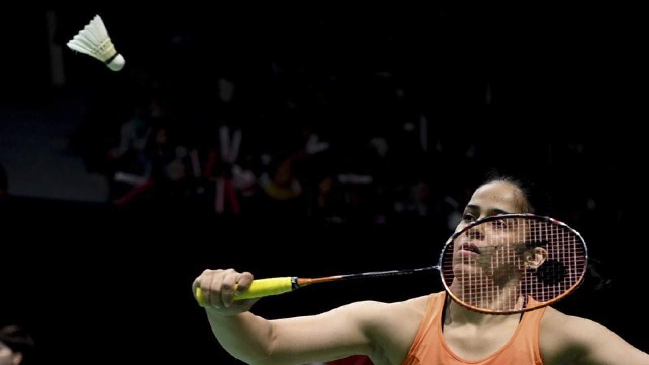 Pebulu tangkis putri India Saina Nehwal (ANTARA FOTO/Hafidz Mubarak A)