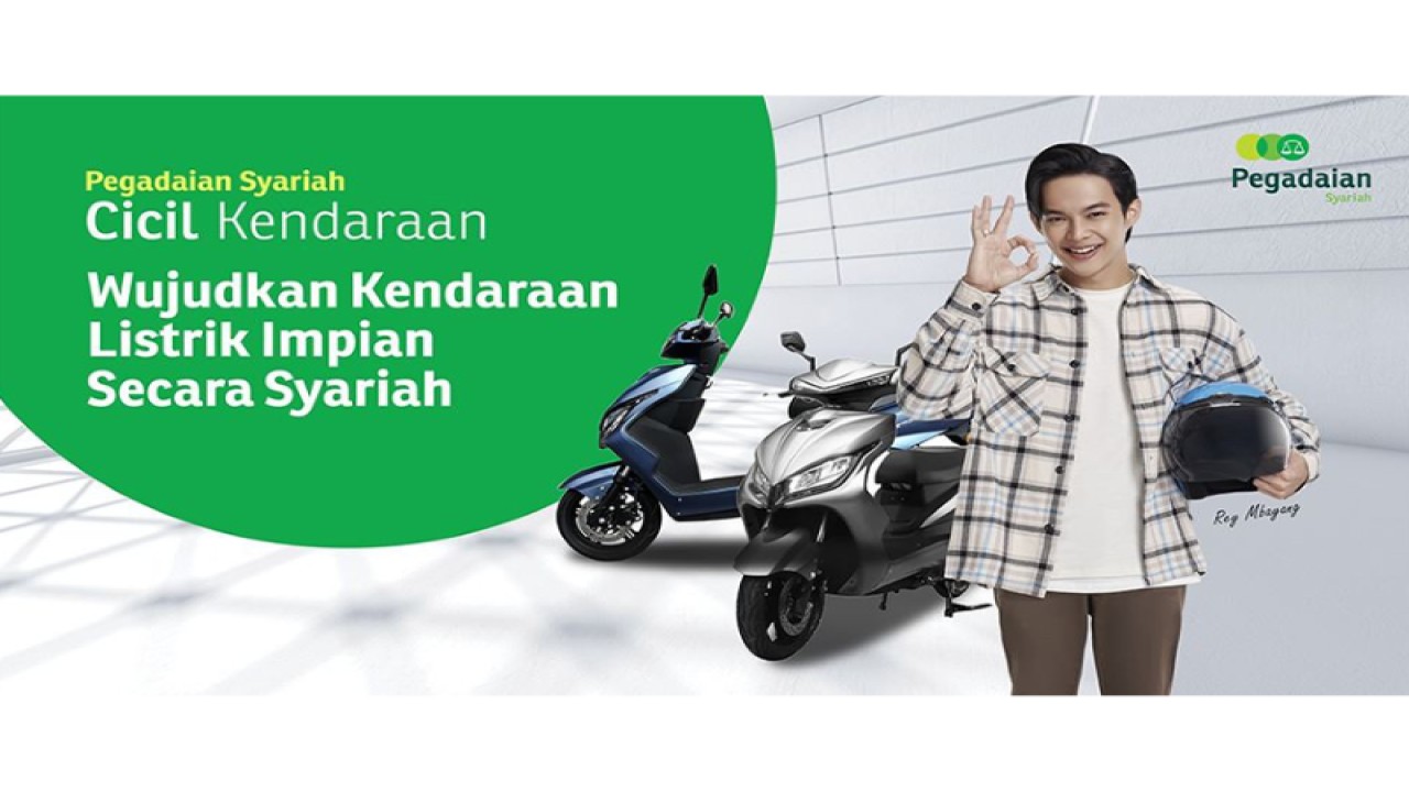 PT Pegadaian (Persero) melalui Pegadaian Syariah menghadirkan fitur pembiayaan kendaraan bermotor listrik untuk membantu dan memudahkan masyarakat dalam memiliki kendaraan listrik. ANTARA/HO - Pegadaian