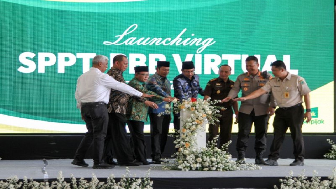 Peluncuran SPPT-PBB virtual di Kabupaten Sidoarjo Jawa Timur. ANTARA/Marul