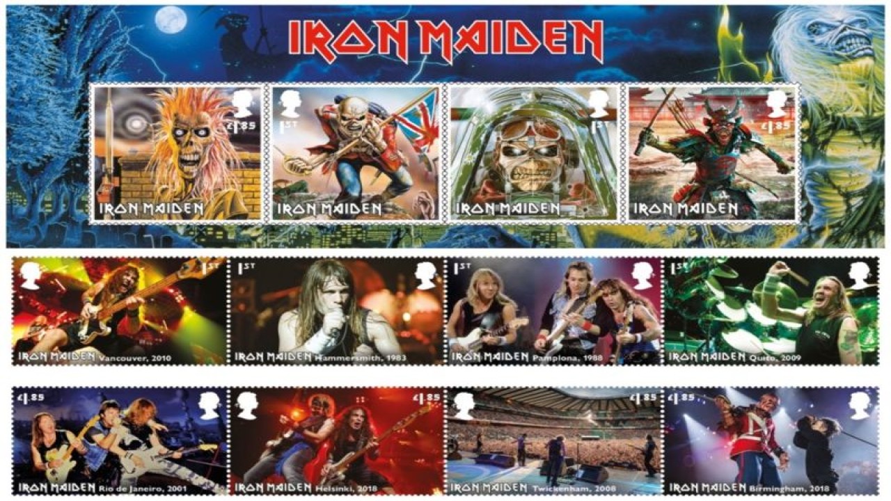 Prangko edisi band rock Iron Maiden yang dirilis oleh Royal Mail (ANTARA/Ho/Royal Mail)