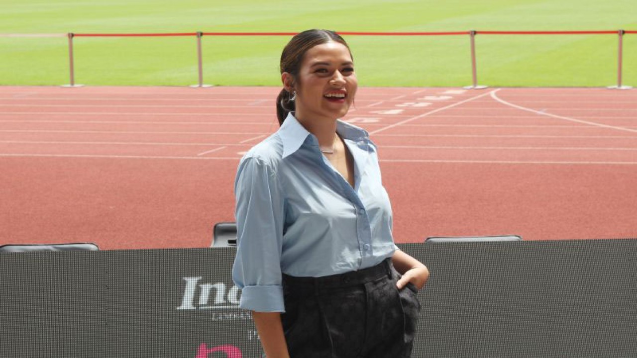 Solois Raisa Andriana saat konferensi pers 'Raisa Live in Concert' di Stadion Utama Gelora Bung Karno, Jakarta, Kamis (26/1). (Adnan Nanda)