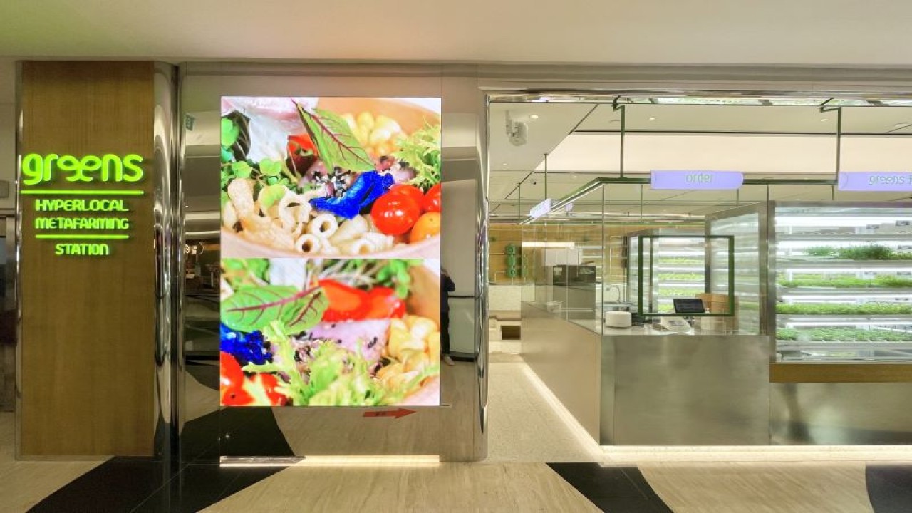 Restoran GREENS yang menggabungkan pusat pertanian multidimensi hadir di Plaza Indonesia, Jakarta. (ANTARA/HO)
