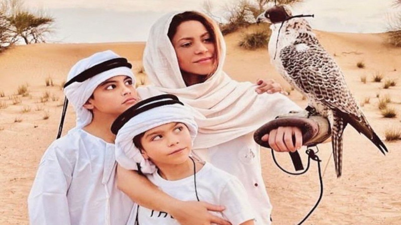 Shakira bersama anak-anaknya berlibur di Dubai (ANTARA/instagram/shakira)
