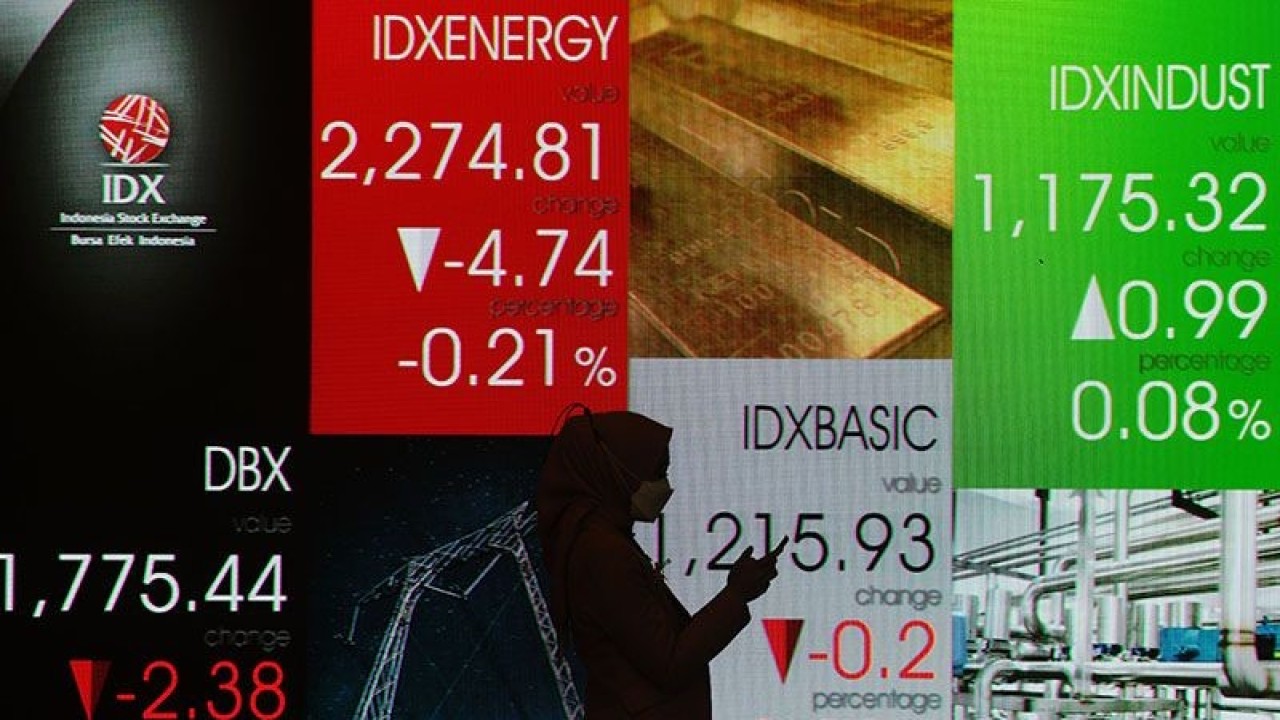 Ilustrasi - Layar menampilkan pergerakan perdagangan saham di Bursa Efek Indonesia (BEI), Jakarta, Senin (2/1/2023). Pada pembukaan perdagangan saham di awal tahun 2023. ANTARA FOTO/Hafidz Mubarak A/foc/pri.
