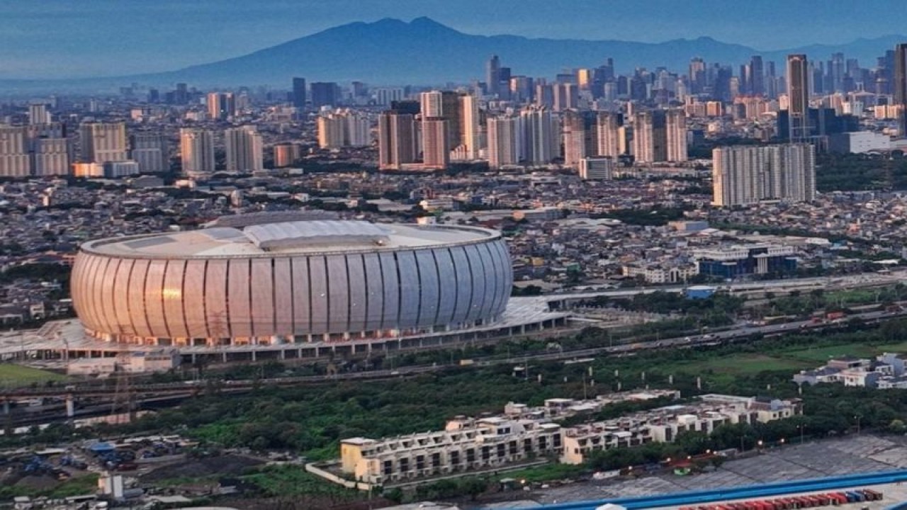 Tangkapan layar foto udara Sirkuit Formula E Jakarta di Ancol, Jakarta Utara, Senin (13/6/2022). ANTARA/Instagram/@pakindro via @jakartaeprixofficial/dewa