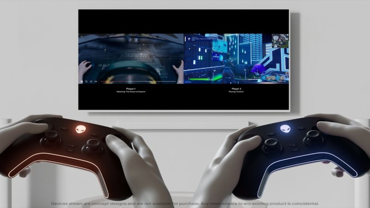 Bermain gim dengan teman menggunakan split screen. (ANTARA/HO-Dell Technologies)