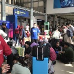 Suasana di Stasiun Pasar Senen, Jakarta Pusat, Minggu (1/1/2023). ANTARA/Kuntum Riswan.-1672629834