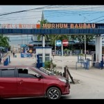 Suasana gerbang masuk Pelabuhan Murhum Kota Baubau, Senin (23/1/2023). (ANTARA/Yusran)-1674462371