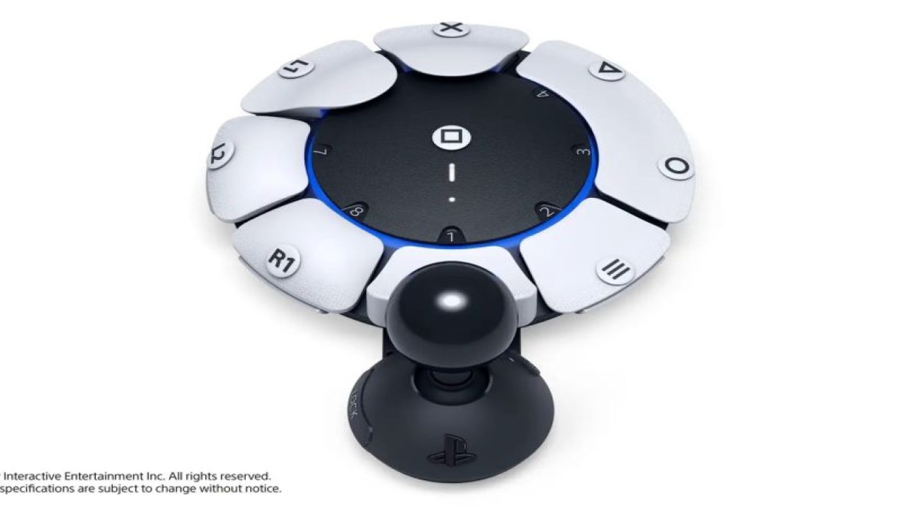 Tampilan pengontrol gim PS5 yang dirancang Sony bagi penyandang disabilitas bernama "Project Leonardo". (ANTARA/HO/Sony)