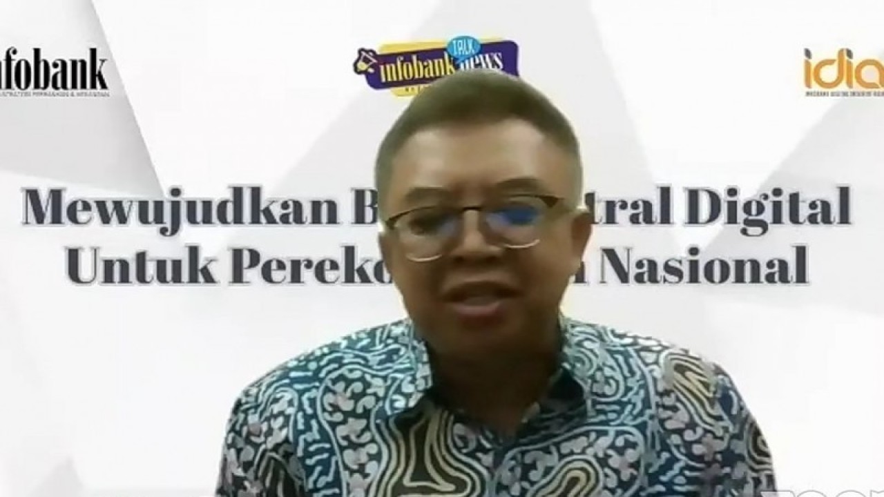 Tangkapan layar Direktur Eksekutif Kepala Departemen Komunikasi Bank Indonesia Erwin Haryono di Jakarta, Rabu (25/8/2021). ANTARA/Sanya Dinda.