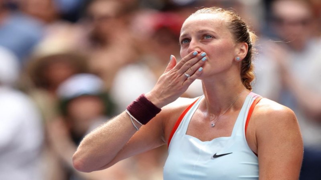 Petenis Republik Ceko Petra Kvitova. (Getty Images via AFP/MATTHEW STOCKMAN)