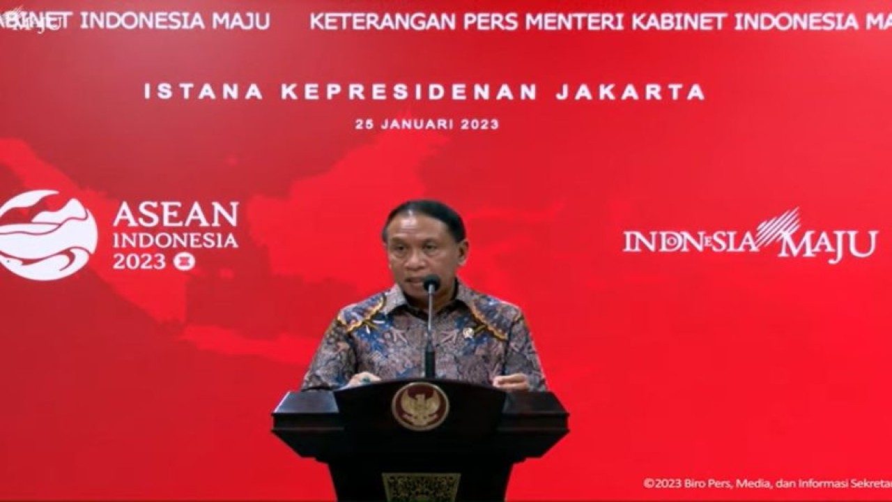 Menteri Pemuda dan Olahraga Zainudin Amali. (ANTARA/tangkapan layar)