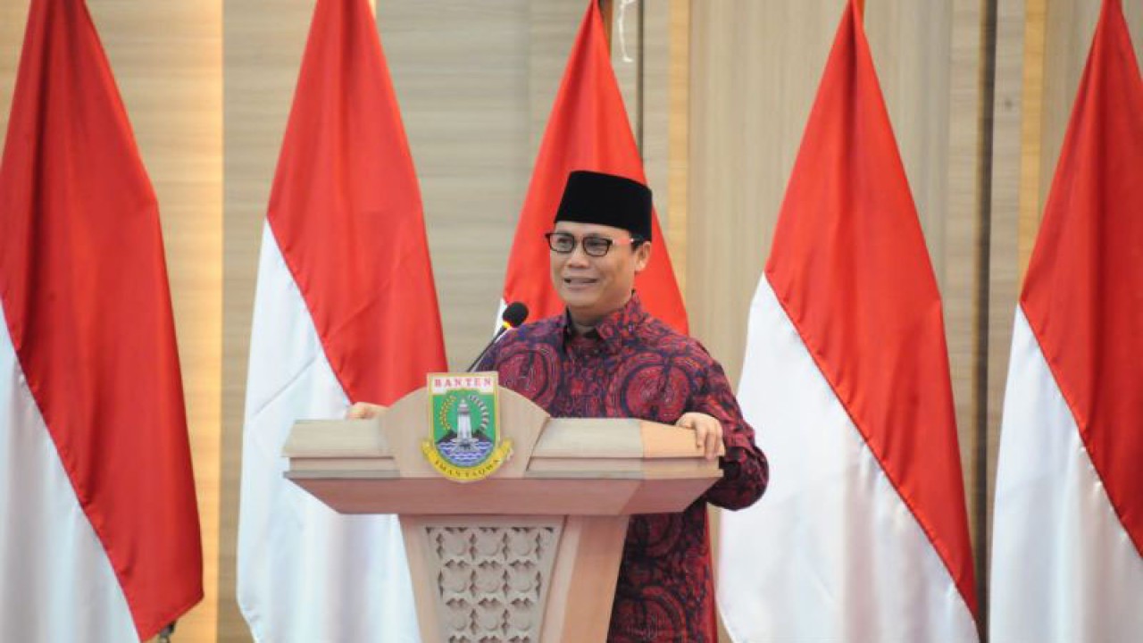 Dokumentasi - Wakil Ketua MPR RI Ahmad Basarah menjadi narasumber dalam acara "Penguatan Pembinaan Ideologi Pancasila kepada Aparatur Pemerintah di Provinsi Banten" di Kantor Gubernur Provinsi Banten. (ANTARA/HO-MPR RI)