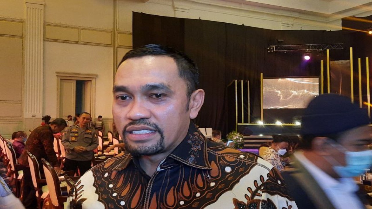 Wakil Ketua Komisi III DPR RI Ahmad Sahroni dalam acara Hoegeng Award di Jakarta Selatan, Jumat (1/7/2022). (ANTARA/Laily Rahmawaty)