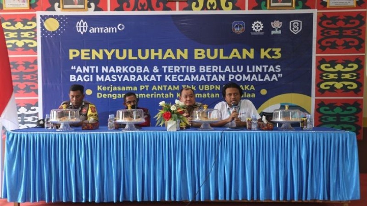 PT.Antam gelar penyuluhan Narkoba dan tertib lalu lintas (Antara/HO-Humas Antam) (Foto ANTARA/HO)