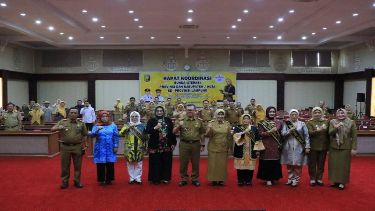 Rapat koordinasi bunda literasi dan tim literasi Lampung. Bandarlampung, Selasa (14/2/2023). ANTARA/HO- Pemprov Lampung.