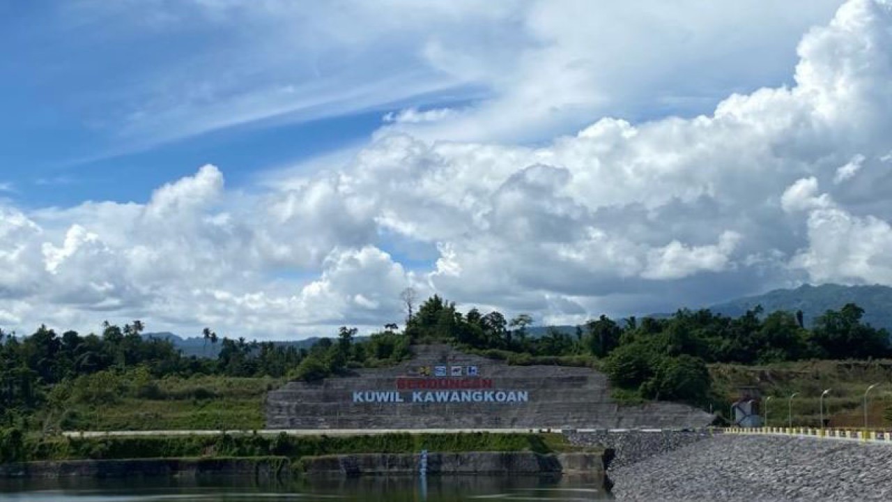 Bendungan Kuwil Kawangkoan di Kabupaten Minahasa yang baru diresmikan Presiden Jokowi pada Kamis (19/1/2023). ANTARA/Luthfia Miranda Putri