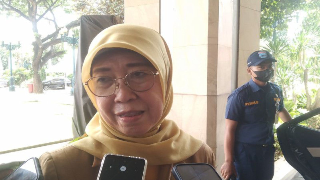 Kepala Dinas Kesehatan DKI Widyastuti diwawancarai wartawan terkait penyakit menular di Jakarta, Senin (20/2/2023). ANTARA/Dewa Ketut Sudiarta Wiguna