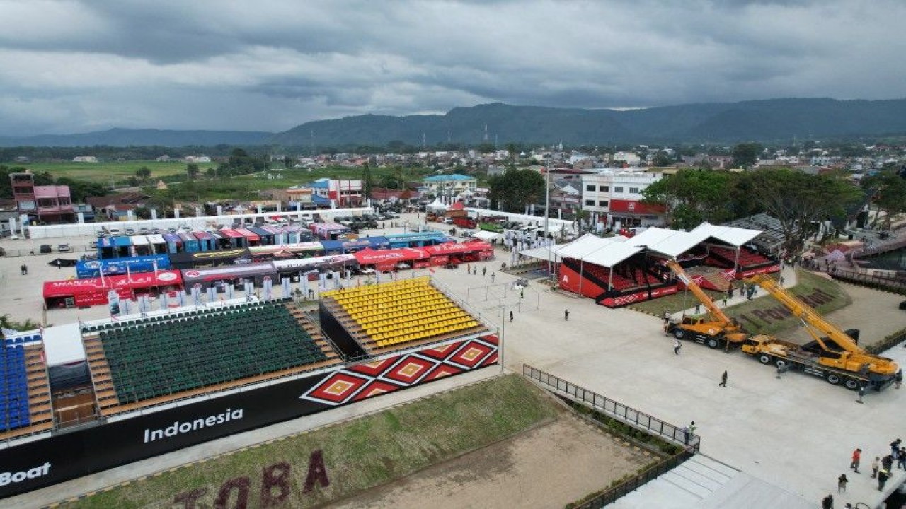Venue dan tribun penonton F1 Powerboat telah rampung dibangun (ANTARA/HO)