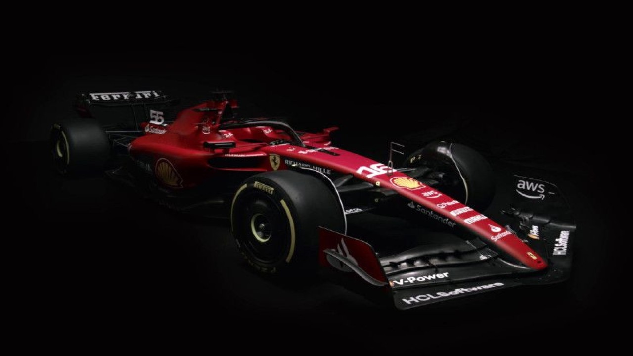 Tampilan Ferrari SF-23 untuk Formula 1 musim 2023. HO-Scuderia Ferrari
