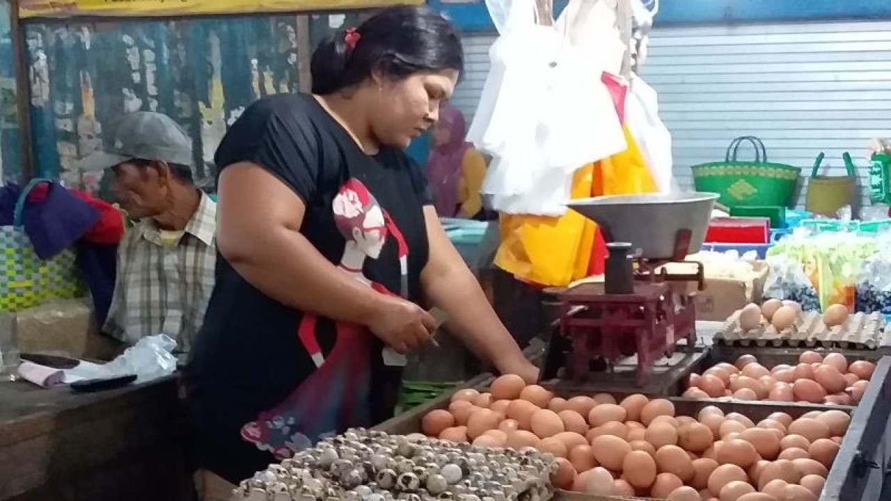Foto dok. Pedagang yang menjual telur ayam di Pasar Tanjung Jember (ANTARA/Zumrotun Solichah)