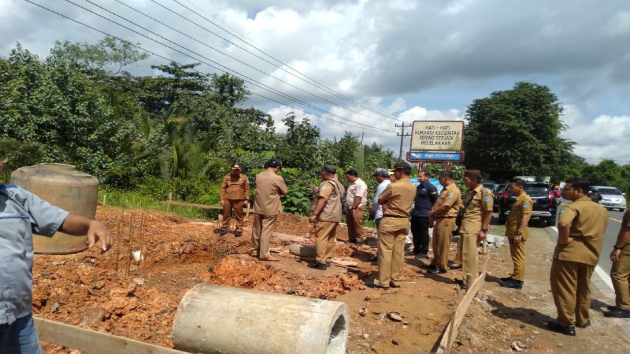 Lokasi rencana pembangunan gapura batas Kota Sungailiat-Kota Pangkalpinang. ANTARA/Kasmono