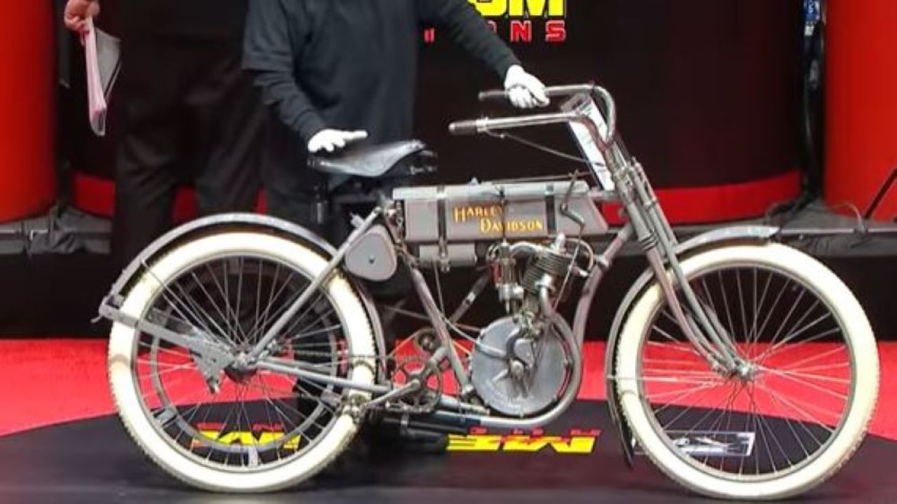 Harley-Davidson 1908 menjadi sepeda motor termahal di dunia. (Tangkapan layar)