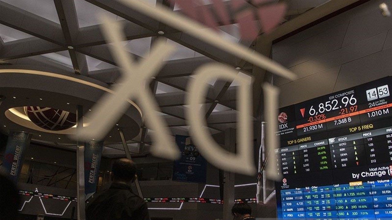 Ilustrasi - Karyawan melintas di depan layar monitor pergerakan Indeks Harga Saham Gabungan (IHSG) di Bursa Efek Indonesia, Jakarta, Selasa (24/1/2023). ANTARA FOTO/Muhammad Adimaja/aww/pri. (ANTARA FOTO/MUHAMMAD ADIMAJA)