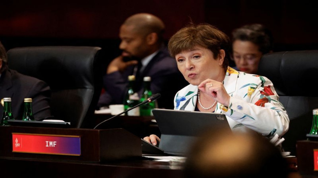Foto Dokumen: Direktur Pelaksana IMF Kristalina Georgieva menghadiri sesi KTT Pemimpin G20, di Nusa Dua, Bali, Indonesia, 16 November 2022. ANTARA/REUTERS/Willy Kurniawan
