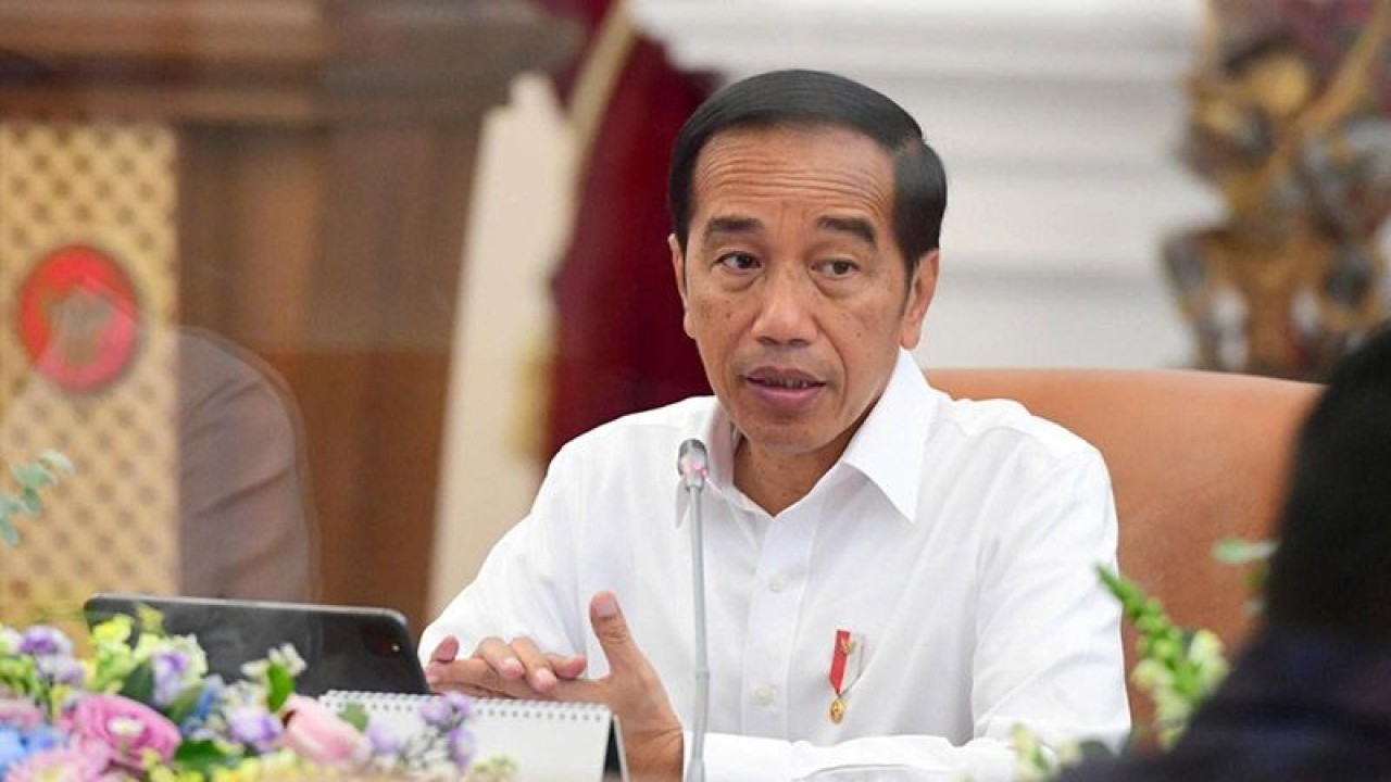 Presiden Joko Widodo memimpin rapat dengan sejumlah menteri di Istana Merdeka, Jakarta, Selasa (31/1/2023). ANTARA/HO-Biro Pers Setpres/Muchlis Jr/am.
