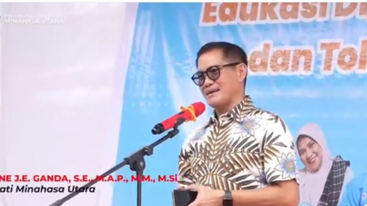 Bupati Minahasa Utara Joune Ganda di Airmadidi, Sabtu (4/2/2023). ANTARA/Nancy L. Tigauw