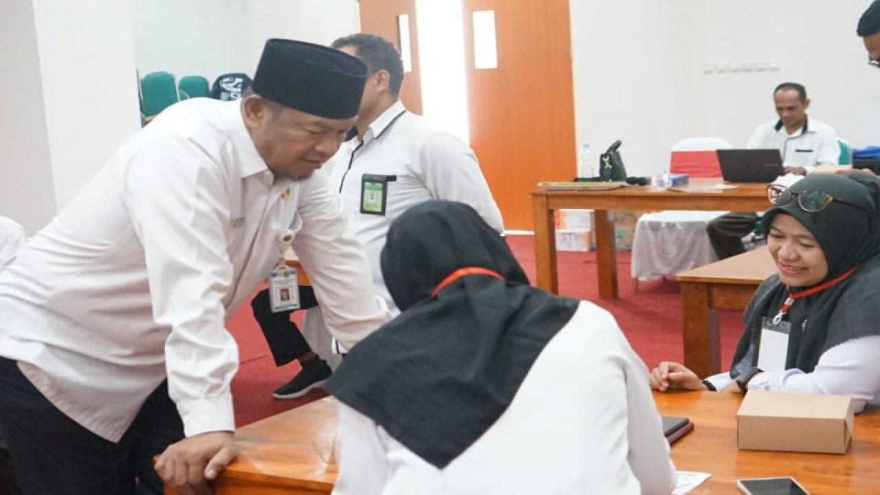 Kantor Wilayah Kemenag Maluku melakukan seleksi PHD untuk penyelenggaraan ibadah haji 2023. ANTARA/HO-Humas Kanwil Kemenag Maluku.