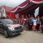 Kirab Pemilu 2024 singgah di Tarakan, Kalimantan Utara, Minggu (19/2). ANTARA/HO-KPU Kota Tarakan.-1676854560
