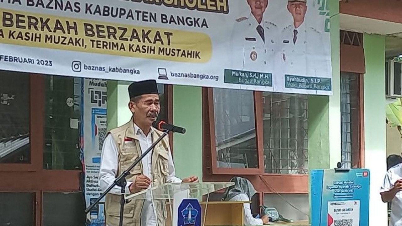 Ketua Baznas Kabupaten Bangka M Nasir Hasan (ANTARA/Kasmono)