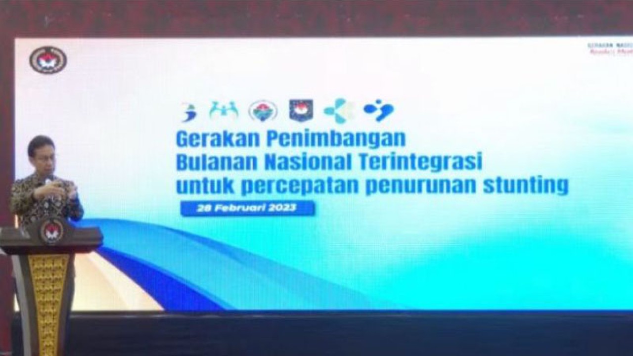 Tangkapan layar Menteri Kesehatan (Menkes) Budi Gunadi Sadikin pada acara peluncuran Gerakan Penimbangan Bulanan Nasional Terintegrasi di Jakarta, Selasa (28/2/2023). ANTARA/Wuryanti Puspitasari