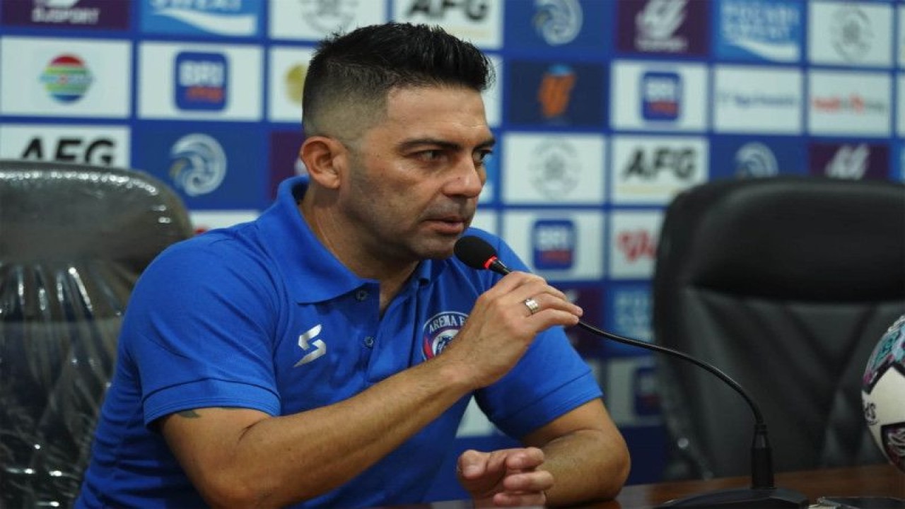 Pelatih Javier Roca. ANTARA/HO-MO Arema FC.