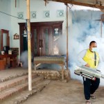 Petugas kesehatan melakukan pengasapan di rumah warga. ANTARA/HO-Dinkes Situbondo-1676864978