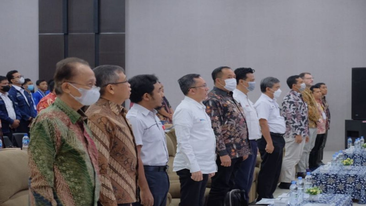 Kegiatan seminar internasional tentang inovasi tekonologi perkeretaapian dengan tajuk "Sustainable Transportation in Railway Technology" yang digelar Politeknik Negeri Madiun (PNM) bersama PT INKA (Persero) di Aula Graha PT INKA Madiun, Kamis (9 /2/2023). ANTARA/HO-Humas INKA