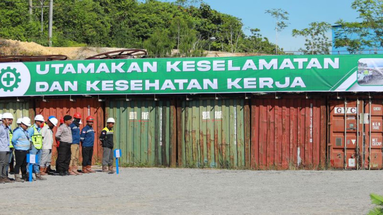 Sejumlah tenaga kerja di PT Sumber Alam Sekurau, Tanjung Selor, Bulungan, Povinsi Kaltara. (Muh. Arfan)