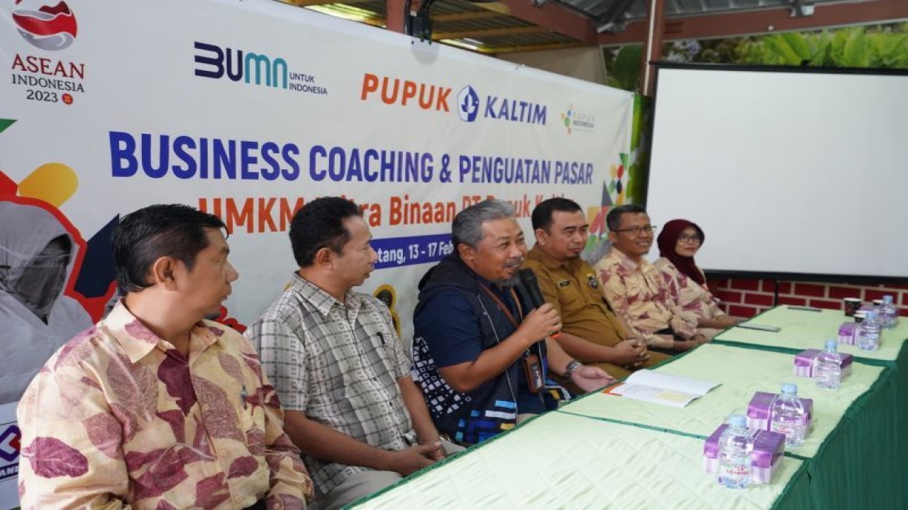 PT Pupuk Kalimantan Timur (Pupuk Kaltim) meningkatkan potensi UMKM binaan melalui kegiatan Business Coaching. ANTARA/HO - Pupuk Kaltim
