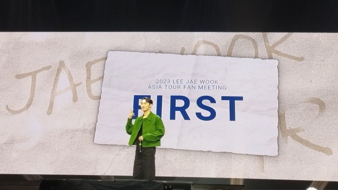 Aktor asal Korea Selatan Lee Jae Wook saat acara “2023 Lee Jae Wook Asia Tour Fan Meeting In Jakarta” yang diadakan di The Kasablanka Hall, Jakarta, Sabtu (25/02/2023). (ANTARA/Rizka Khaerunnisa)