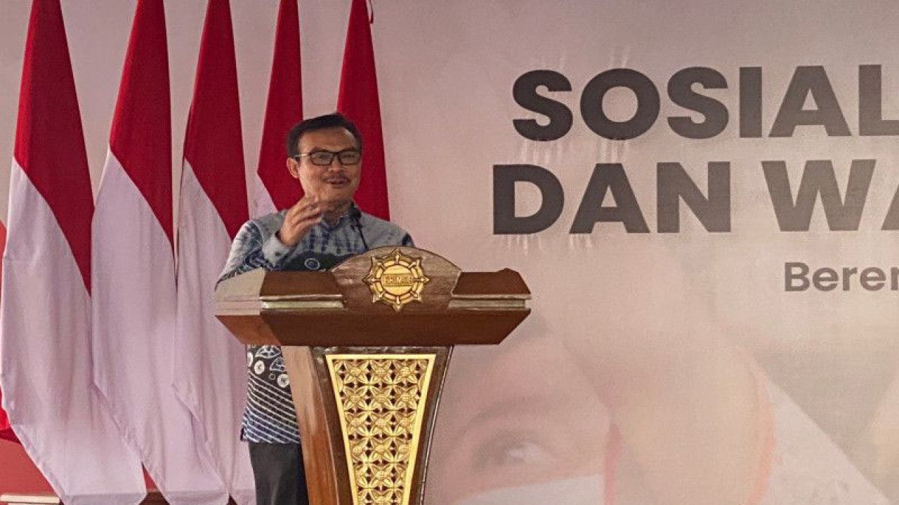 Kepala BKKBN Hasto Wardoyo dalam Sosialisasi Cegah Stunting di Jakarta, Selasa (7/2/2023). (ANTARA/Hreeloita Dharma Shanti)