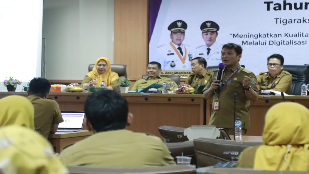 Kegiatan Pemkab Tangerang, Banten merencanakan peningkatan tata kelola daerah melalui pengelolaan integrasi pelayanan publik berbasis elektronik. (ANTARA/HO-Pemkab Tangerang)