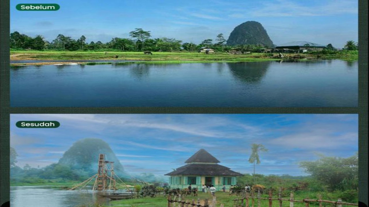 Gambaran set surau dan kincir angin di film "Buya Hamka". (ANTARA/HO-Falcon Pictures)