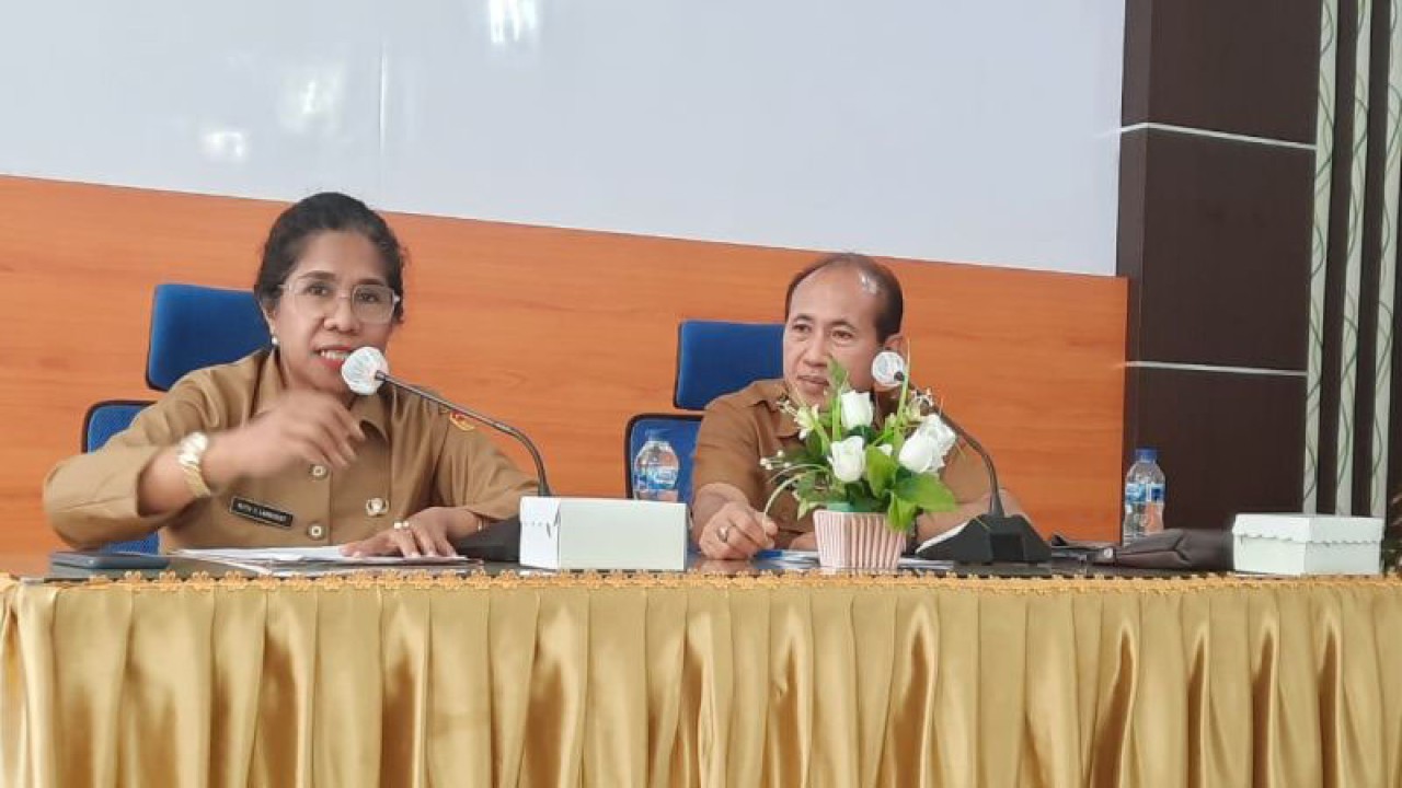 Kepala Dinas Kesehatan Kependudukan dan Catatan Sipil Provinsi Nusa Tenggara Timur Ruth Laiskodat (kiri) (ANTARA/Benny Jahang)